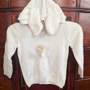 White Kid's Knit Sweater